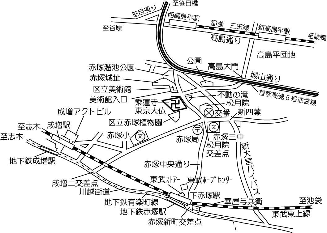 乗蓮寺への地図